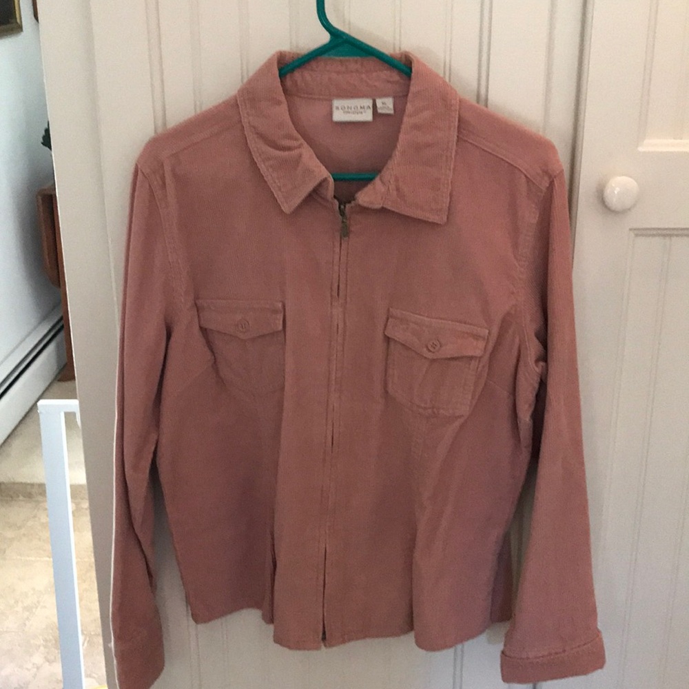 Corduroy zipper jacket